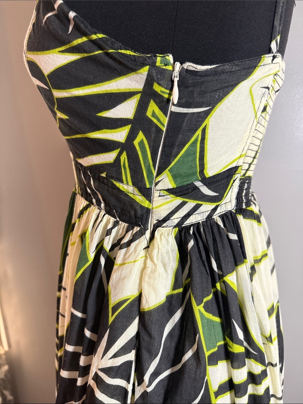 Joie Tropical Leaf Print Cut-Out Maxi Dress - Size 6 - 100% Cotton - Picture 5 of 12